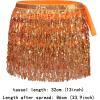 imageWomens Belly Dance Skirt Sequin Skirts Sparkly Rave Skirt Tassel Fringe Festival Outfit Belly Dance Hip Scarf10 Orange