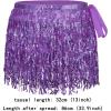 imageWomens Belly Dance Skirt Sequin Skirts Sparkly Rave Skirt Tassel Fringe Festival Outfit Belly Dance Hip Scarf5 Purple