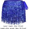 imageWomens Belly Dance Skirt Sequin Skirts Sparkly Rave Skirt Tassel Fringe Festival Outfit Belly Dance Hip Scarf6 Royal Blue