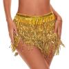 imageWomens Belly Dance Skirt Sequin Skirts Sparkly Rave Skirt Tassel Fringe Festival Outfit Belly Dance Hip Scarf7 Gold