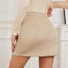 imageWomens Faux Suede Skirt with Slit High Waisted Mini Skirt Side Split ALine Bodycon Short SkirtBeige