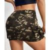 imageWomens Mini Cargo Skirts Y2k Denim Skirt with Pockets Low Waist Button Jean Skirts for WomenCamouflage Color