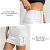 imageWomens Mini Cargo Skirts Y2k Denim Skirt with Pockets Low Waist Button Jean Skirts for WomenGrey