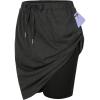 imageTennis Skirt for Women with Pockets Athletic Skort Knee Length Golf High Waist Skirt Drawstring ShortsDeep Gray