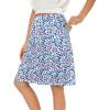 imageTennis Skirt for Women with Pockets Athletic Skort Knee Length Golf High Waist Skirt Drawstring ShortsGraffiti Floral