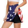 imageAmerican Trends High Waist Pleated Tennis Skirt with Pockets Skorts Skirts for WomenAmerican Flag