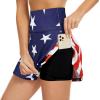 imageAmerican Trends High Waist Pleated Tennis Skirt with Pockets Skorts Skirts for WomenAmerican Flag