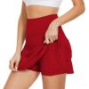 imageAmerican Trends High Waist Pleated Tennis Skirt with Pockets Skorts Skirts for WomenRed