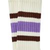 imageAmerican Trends Tube Socks for Women Striped Retro Socks Slouchy Scrunch Socks Vintage Cute Crew Socks3 Pairs  Pink Purple Bluebrown Purple