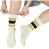 imageAmerican Trends Tube Socks for Women Striped Retro Socks Slouchy Scrunch Socks Vintage Cute Crew SocksBlue Red