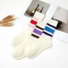 imageAmerican Trends Tube Socks for Women Striped Retro Socks Slouchy Scrunch Socks Vintage Cute Crew SocksPurple Blue