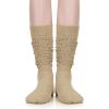 imageAmerican Trends Womens Slouch Socks Extra Long Knee High Socks Boot Socks  Pink One Size 1 CountLight Khaki