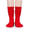 imageAmerican Trends Womens Slouch Socks Extra Long Knee High Socks Boot Socks  Pink One Size 1 CountNeon Red