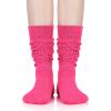 imageAmerican Trends Womens Slouch Socks Extra Long Knee High Socks Boot Socks  Pink One Size 1 CountRose Red