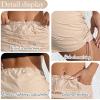 imageCargo Skirts for Women Y2K Mini Skirt Low Waist Side Drawstring Short Skirt with PocketsArmy Green