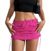 imageCargo Skirts for Women Y2K Mini Skirt Low Waist Side Drawstring Short Skirt with PocketsCandy Pnk