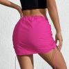 imageCargo Skirts for Women Y2K Mini Skirt Low Waist Side Drawstring Short Skirt with PocketsCandy Pnk