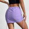 imageCargo Skirts for Women Y2K Mini Skirt Low Waist Side Drawstring Short Skirt with PocketsPurple