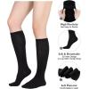 imageWomens Knee High Socks Long Athletic Thin Thigh High Stocking Outdoor Sport Casual Tube Socks2 Pack Black