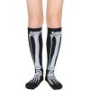 imageWomens Knee High Socks Long Athletic Thin Thigh High Stocking Outdoor Sport Casual Tube Socks2 Pack Black Skull  Orange Bat