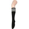 imageWomens Knee High Socks Long Athletic Thin Thigh High Stocking Outdoor Sport Casual Tube Socks2 Pack Black White Stripe