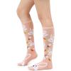 imageWomens Knee High Socks Long Athletic Thin Thigh High Stocking Outdoor Sport Casual Tube Socks2 Pack Carrot Rabbit
