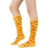 imageWomens Knee High Socks Long Athletic Thin Thigh High Stocking Outdoor Sport Casual Tube Socks2 Pack Giraffe