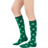 imageWomens Knee High Socks Long Athletic Thin Thigh High Stocking Outdoor Sport Casual Tube Socks2 Pack Green White