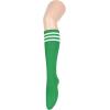 imageWomens Knee High Socks Long Athletic Thin Thigh High Stocking Outdoor Sport Casual Tube Socks2 Pack Green White Stripe