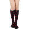 imageWomens Knee High Socks Long Athletic Thin Thigh High Stocking Outdoor Sport Casual Tube Socks2 Pack Heart