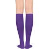 imageWomens Knee High Socks Long Athletic Thin Thigh High Stocking Outdoor Sport Casual Tube Socks2 Pack Purple