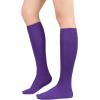 imageWomens Knee High Socks Long Athletic Thin Thigh High Stocking Outdoor Sport Casual Tube Socks2 Pack Purple