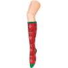 imageWomens Knee High Socks Long Athletic Thin Thigh High Stocking Outdoor Sport Casual Tube Socks2 Pack Red Elk  Red Stripes