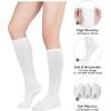 imageWomens Knee High Socks Long Athletic Thin Thigh High Stocking Outdoor Sport Casual Tube Socks2 Pack White