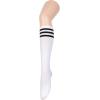imageWomens Knee High Socks Long Athletic Thin Thigh High Stocking Outdoor Sport Casual Tube Socks2 Pack White Black Stripe