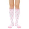 imageWomens Knee High Socks Long Athletic Thin Thigh High Stocking Outdoor Sport Casual Tube Socks2 Pack White Pink  Pink White