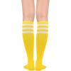 imageWomens Knee High Socks Long Athletic Thin Thigh High Stocking Outdoor Sport Casual Tube Socks2 Pack Yellow Green