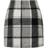 imageWomens Plaid Skirts High Waist Pencil Skirt Bodycon Mini Skirt Fall Winter Outfits for WomenBlack