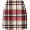imageWomens Plaid Skirts High Waist Pencil Skirt Bodycon Mini Skirt Fall Winter Outfits for WomenRed