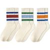 imageAmerican Trends Tube Socks for Women Striped Retro Socks Slouchy Scrunch Socks Vintage Cute Crew Socks3 Pairs  B Multicolor