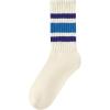 imageAmerican Trends Tube Socks for Women Striped Retro Socks Slouchy Scrunch Socks Vintage Cute Crew SocksPurple Blue