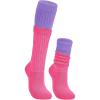 imageAmerican Trends Womens Slouch Socks Extra Long Knee High Socks Boot Socks  Pink One Size 1 CountRose Red  Purple