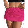 imageCargo Skirts for Women Y2K Mini Skirt Low Waist Side Drawstring Short Skirt with PocketsHot Pink