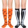 2 Pack Black Skull & Orange Bat