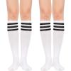 2 Pack White Black Stripe