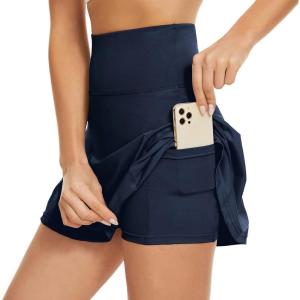 imageAmerican Trends High Waist Pleated Tennis Skirt with Pockets Skorts Skirts for WomenNavy