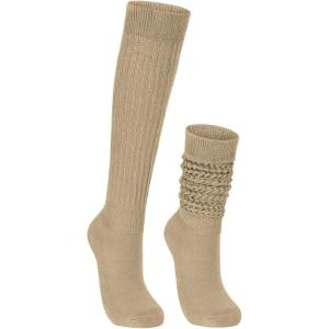 imageAmerican Trends Womens Slouch Socks Extra Long Knee High Socks Boot Socks  Pink One Size 1 CountLight Khaki