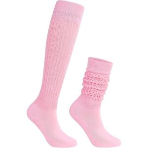 imageAmerican Trends Womens Slouch Socks Extra Long Knee High Socks Boot Socks  Pink One Size 1 CountLight Pink
