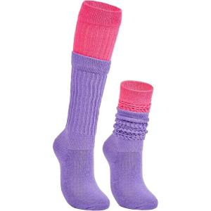 imageAmerican Trends Womens Slouch Socks Extra Long Knee High Socks Boot Socks  Pink One Size 1 CountPurple  Rose Red