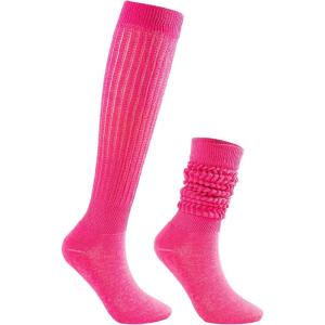 imageAmerican Trends Womens Slouch Socks Extra Long Knee High Socks Boot Socks  Pink One Size 1 CountRose Red